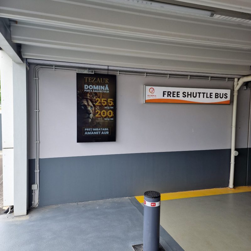 Reteaua Digitala DOOH Indoor - Olimpia Parking – Parcare Aeroportul Otopeni
